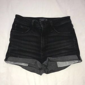 Black Abercrombie and Fitch jean shorts